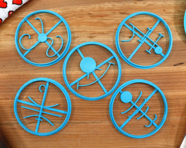 Lovecraft Great Old Ones Cookie Cutters Set 1 - Bokrug, Chaugnar Faugn, Dagan, Hastur, Tsathnogghua