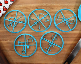 Lovecraft Lesser Servitor Cookie Cutters Set 1 - Tcho Tchos, Shantak-Star Mount, Sand-Dweller, Formless Spawn, Deep One