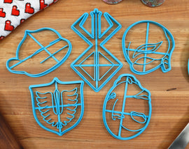 Berserked Cookie Cutters - Hawk, Puck, Griffith, Brand, Behelit - Anime Baking