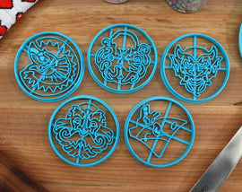 Bio Vigor Cookie Cutters Set 2 - Plasmid Powers - Devil's Kiss, Ironsides, Old man Winter, Return to sender