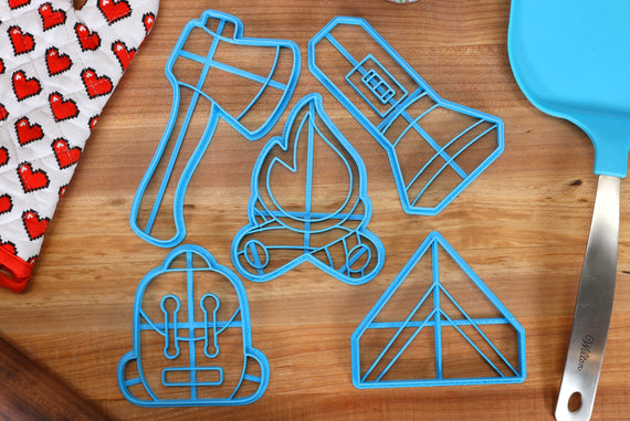 COPY PNW Cookie Cutters - Bright Flashlight, Hiking Backpack, Survival Tent, Warm Campfire, Hatchet - Seattle Cookie Cutter