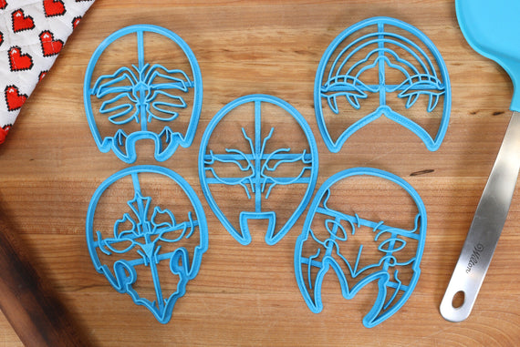 FFXIV Ascian Mask Cookie Cutters - Elidibus, Emet-Selch, Igeyorhm, Lahabrea, Nabriales - FF14 Soul Crystal Cookie Cutter