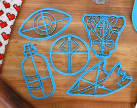 Bloody Born Cookie Cutters - Blood Vial, Great One's Wisdom, Hunter Hat, Hunter's Mark, Insight Symbol - Way of the Blood