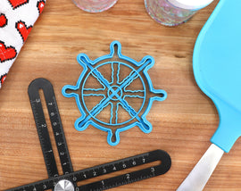 Pirate Cookie Cutters - Anchor, Cannon, Parrot, Ship Helm, Treasure Chest - Gift for Pirate Fan