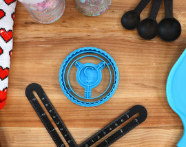 Gender Reveal Linzer Tart Cookie Cutter - Baby Shower Gender Reveal