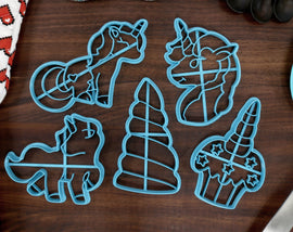 Unicorn Cookie Cutters - Unicorn Horn, Unicorn Outline, Unicorn Cupcake, Unicorn Head, Sitting Unicorn - Unicorn Birthday