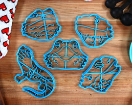 Bearded Dragon Cookie Cutters - Bearded Dragon Face, Bearded Dragon Outline, Bearded Dragon Gift