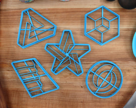 Optical Illusion Cookie Cutters - Disappearing Stairs, Double Cube, Magic Cookie Cutter - Illusionist Gift