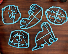 Otter Cookie Cutters - Sea Otter Face, River Otter Face, Yawning Otter, Otter Outline, Floating Otter - Otter Gift Idea