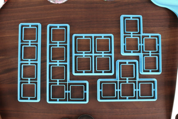 Tetromino Cookie Cutters - Long Tetromino, L-Tetromino, 4 Squares, S-Tetromino, T-Tetromino - Video Game Retro Icons Baking Gift