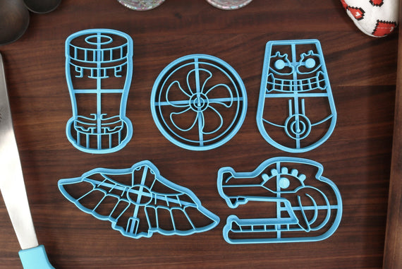 Zonai Devices Cookie Cutters - Zonai Battery, Zonai Fan, Zonai Flame Emitter, Zonai Stabilizer, Zonai Wing - LoZ Zelda
