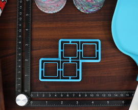 Tetromino Cookie Cutters - Long Tetromino, L-Tetromino, 4 Squares, S-Tetromino, T-Tetromino - Video Game Retro Icons Baking Gift