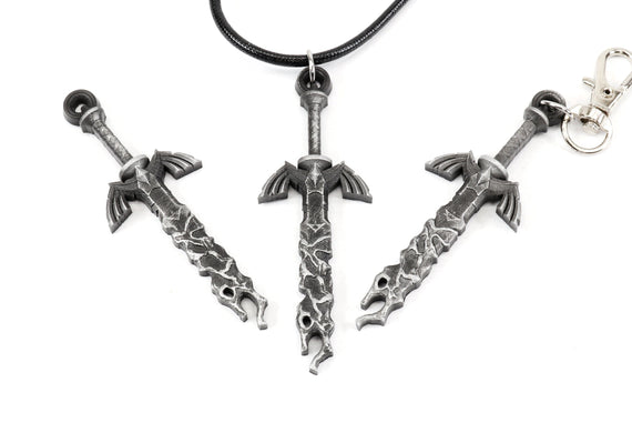 Corrupted Master Sword Legend of Zelda Tears of the Kingdom Necklace Keychain - Nintendo/Zelda Jewelry | KY1
