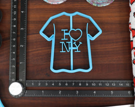 New York Cookie Cutters - New York State Outline, Eggs Benedict, I Love NY Shirt, Lady Liberty Torch, Subway Train - NY Gift Idea