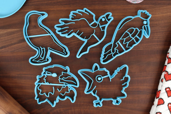 Black Crow Cookie Cutters - Cunning Crows - Bird Watching - Cawing Crow, Crow Face, Crow Outline, Flying Crow - Gift for Ornithologist