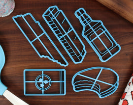 Tennessee Cookie Cutters - Harmonica, Marshmallow Snack, State Flag, Outline, Whiskey Bottle - TN Gift Idea