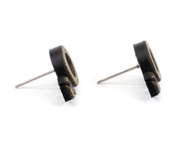 Brisket Symbol Earrings - Brass Golden Earrings - Brisket Guilty Cosplay - Androgyne Symbol | ERG1