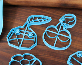 Plant Minions Species, Set 2 - Cookie Cutters - Glow Ones, Ice Ones, Oatchi, Rock Ones, Winged Ones - Tiny Treasure Hunters Cutters