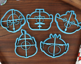 Plant Minions Character Set - Cookie Cutters - Alph, Brittany, Charlie, Louie, Olimar - Tiny Treasure Hunters Cutters