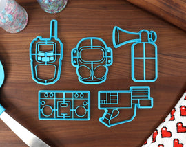 Lethal Company Cookie Cutters - Company Boombox, Company Horn, Company Mask, Walkie-Talkie, Zap Gun - Employee Quotas Lethal Cookies