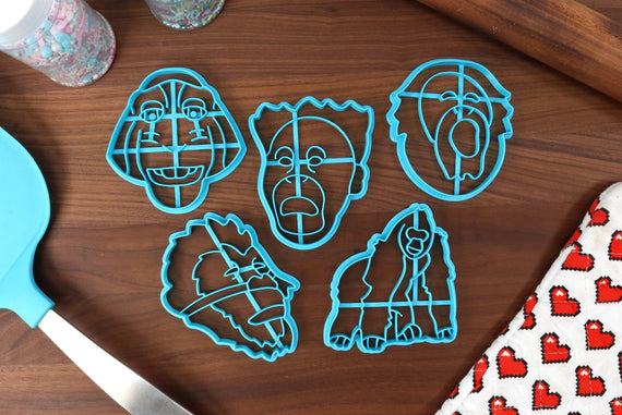 Monkey Memes Cookie Cutters - Harambe, Life Support Monke, Pog Monkey, Shocked Monke, Smiling Monkey - Meme Cookies, Monke Meme