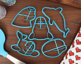 Blissful Belugas Cookie Cutters - Beluga Face, Beluga Outline, Beret Beluga, Detailed Beluga, Staring Beluga - Cute Beluga Cutters