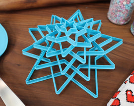 XL Star Cookie Cutters - 8in Through 1in - Concentric Cutter - All Sizes included - Decorative Fondant Cakes & Cookie Towers