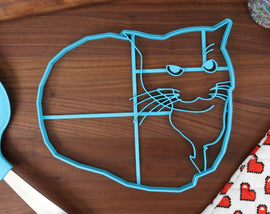 XL 8 Inch Maxwell The Cat Cookie Cutter - Cat Memes - Maxwell Meme Cat - Large Cookies for Holiday Parties