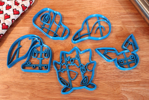 Pokemon Generation 2 Starter Cookie Cutters- Togepi, Totodile, Chikorita, Cyndaquil, Pichu - LootCaveCo