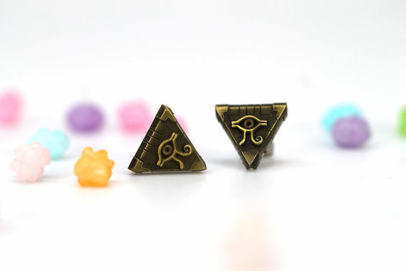 Yugioh Millenium Puzzle Earrings - Yu Gi Oh Cosplay or Gift - Yami Yugi - LootCaveCo